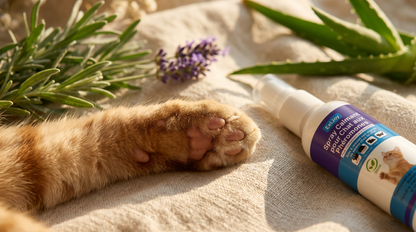 Spray apaisant chat anti-stress aux phéromones - Puraly
